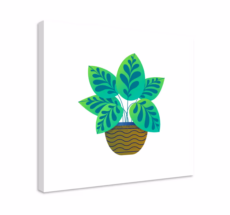 Lush Green Foliage Flowers  canvas - TenStickers