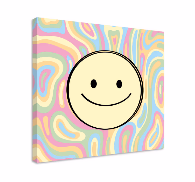 Inspirational wall art smiling face design - TenStickers