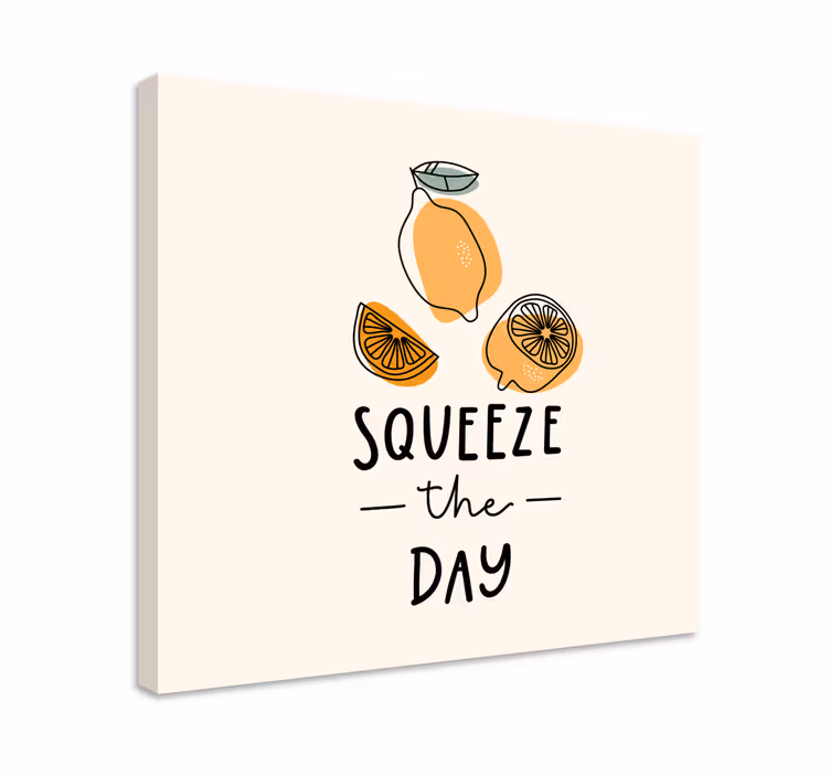 Squeeze the day fruit canvas wall art - TenStickers