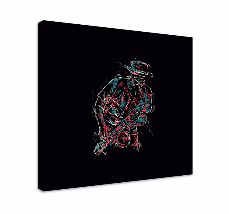 Music canvas art saxophone player art print - TenStickers