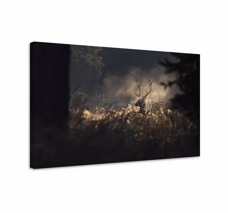 Stag canvas regal stag outline art print - TenStickers