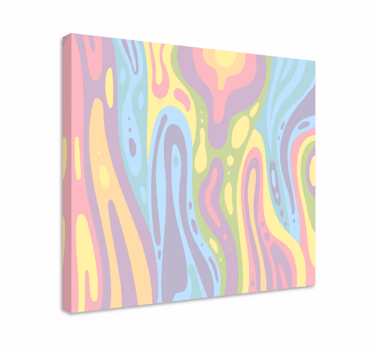 Abstract wall art 1 colorful flowing designs - TenStickers