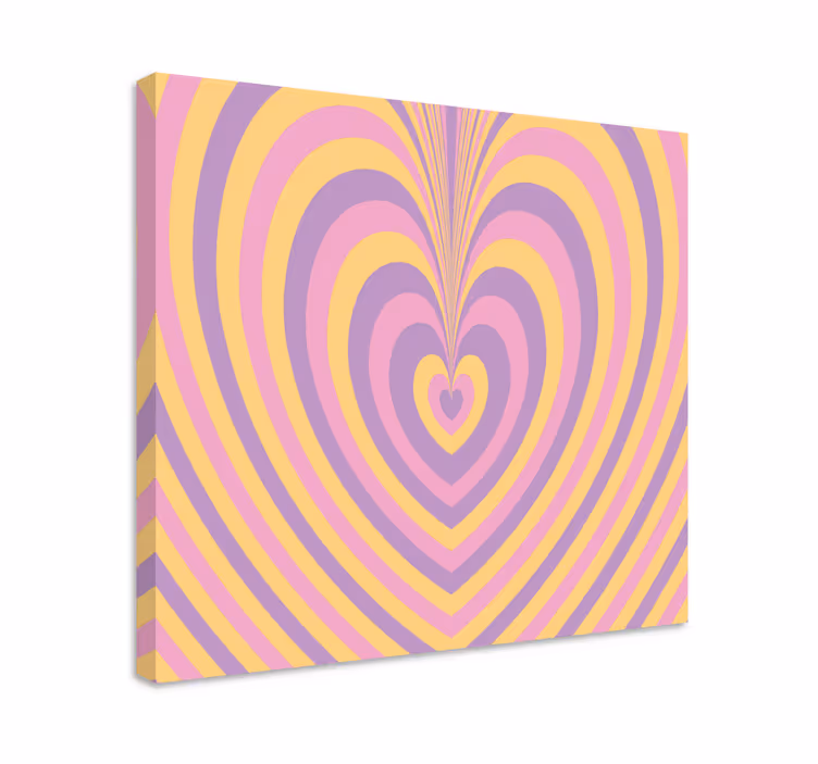 Abstract wall art 1 heart pattern waves - TenStickers