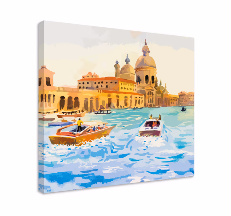 Cityscape wall art venetian waterways adventure - TenStickers