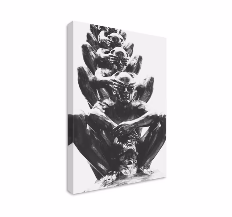 People canvas with layered human figures - TenStickers