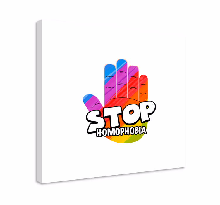 Stop homophobia quote canvas - TenStickers