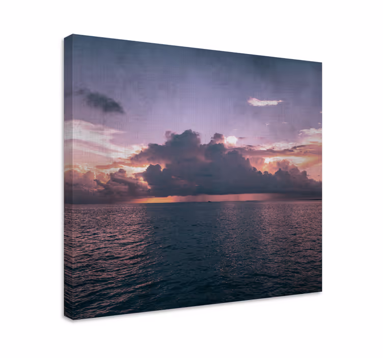 Tranquil ocean dusk landscape canvas - TenStickers