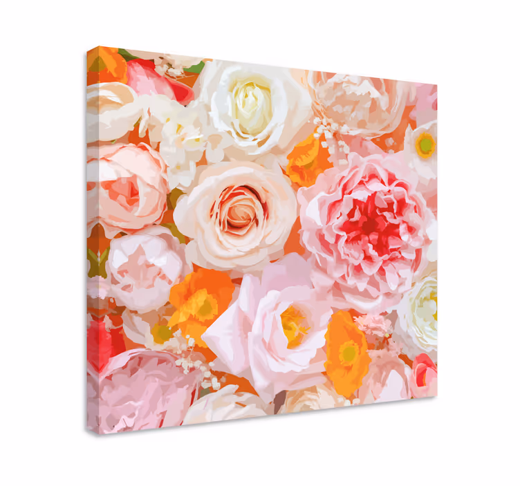 Flowers canvas blooming floral display - TenStickers