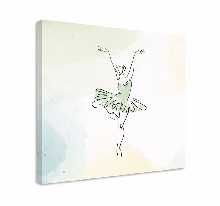 Dancer canvas elegant ballet movement art print - TenStickers
