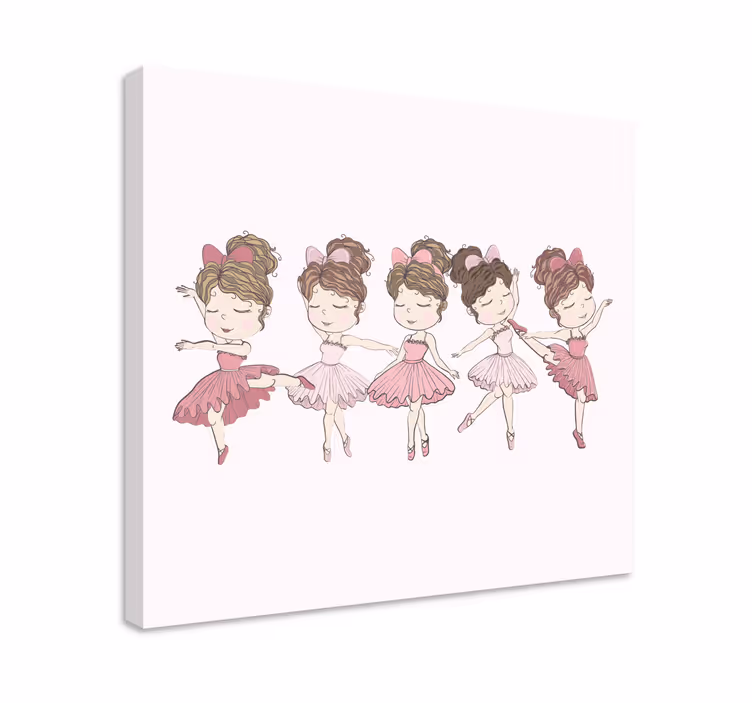 Nursery canvas ballet dancers art print - TenStickers
