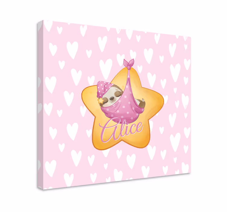 Cocktail canvas dreamy sloth star - TenStickers