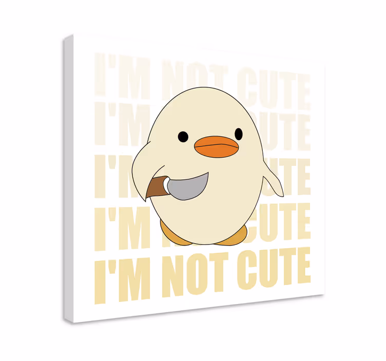 Cat wall art cute duck design - TenStickers