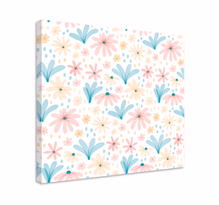 Flowers canvas floral design artwork - TenStickers
