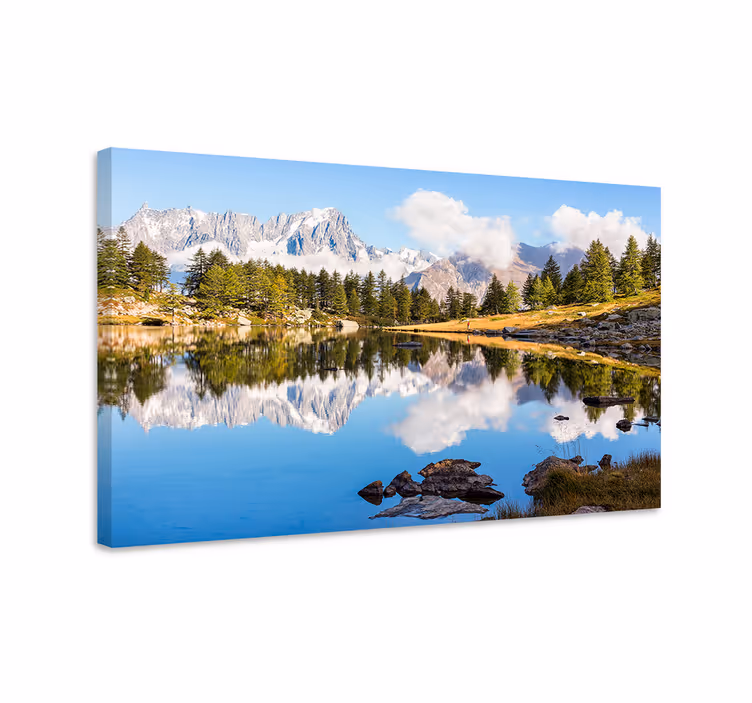 Landscape canvas mountain reflection view - TenStickers