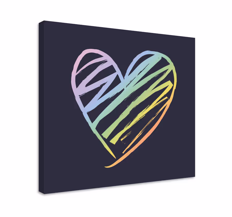 Quote canvas heart drawing - TenStickers