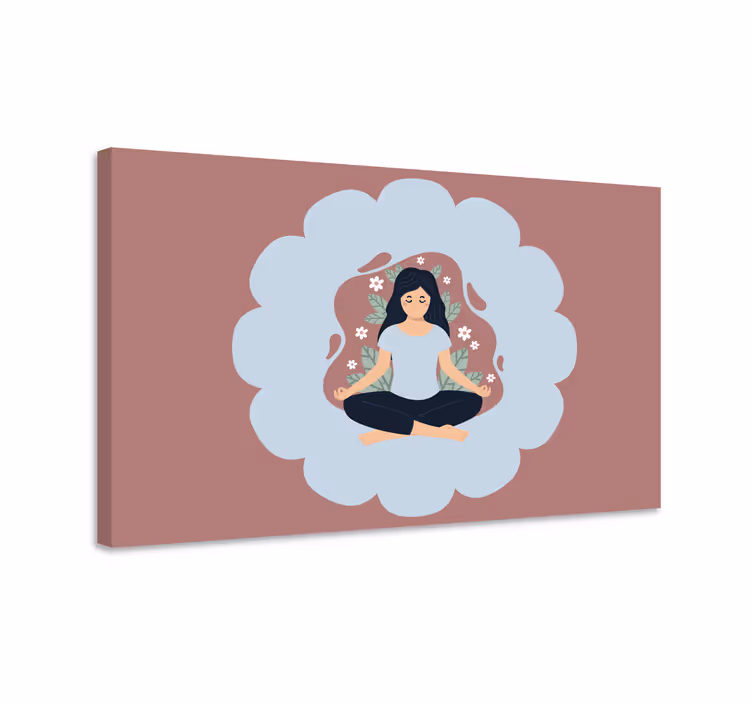 Mandala canvas meditative floral essence - TenStickers