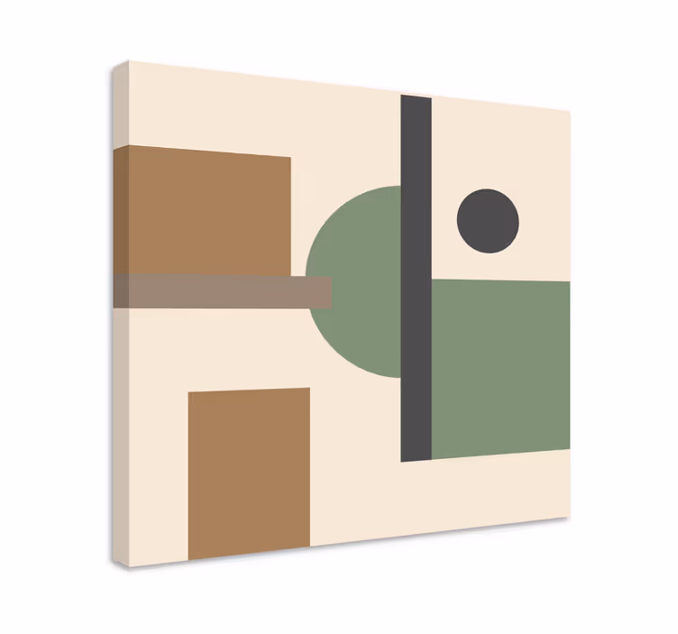 Modern canvas art with conceptual geometric shapes - TenStickers