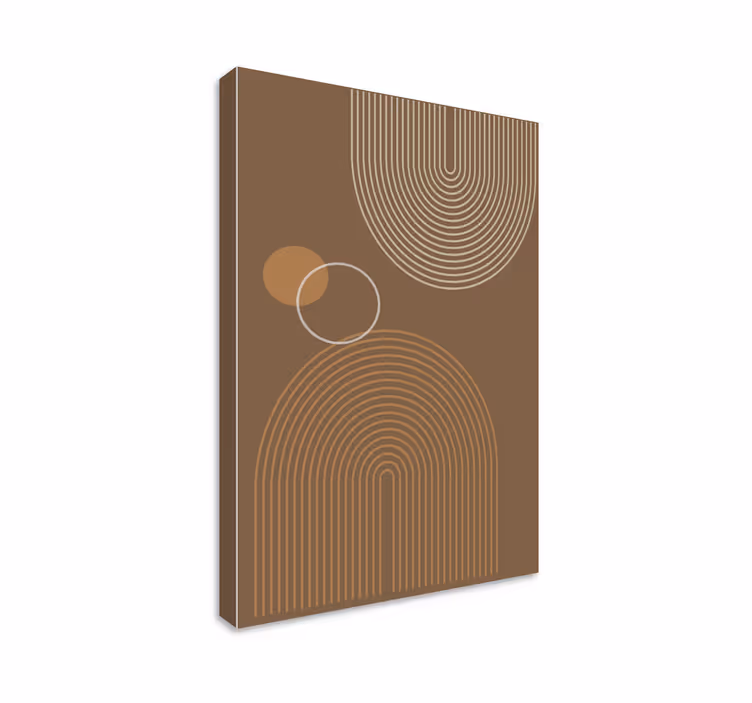 Geometric canvas curved line patterns - TenStickers