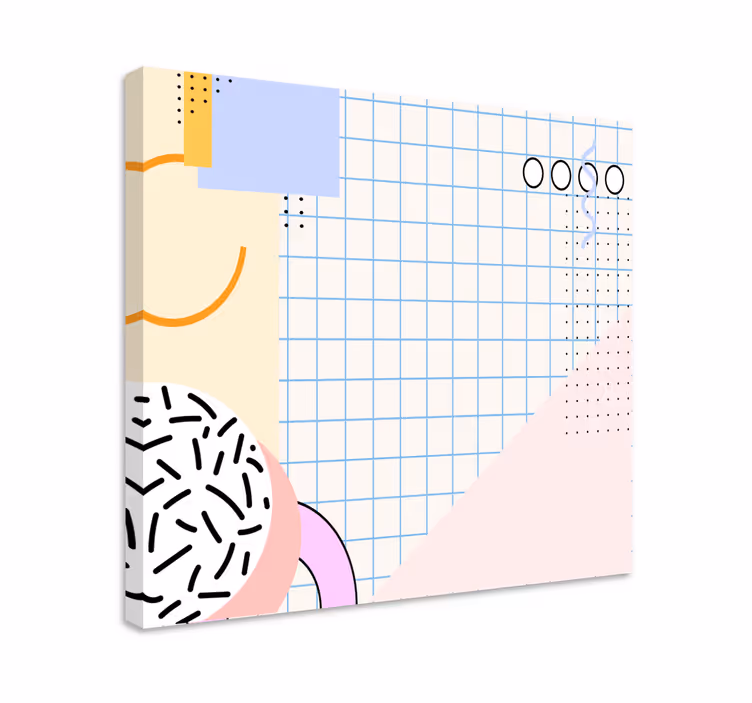 Modern canvas art inspired by shapes and patterns - TenStickers
