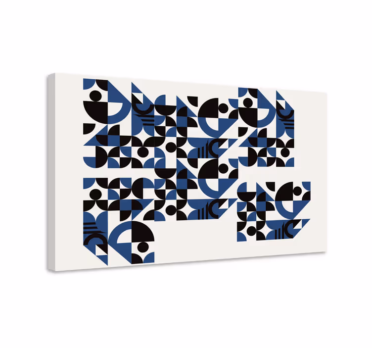 Geometric canvas with energetic patterns - TenStickers