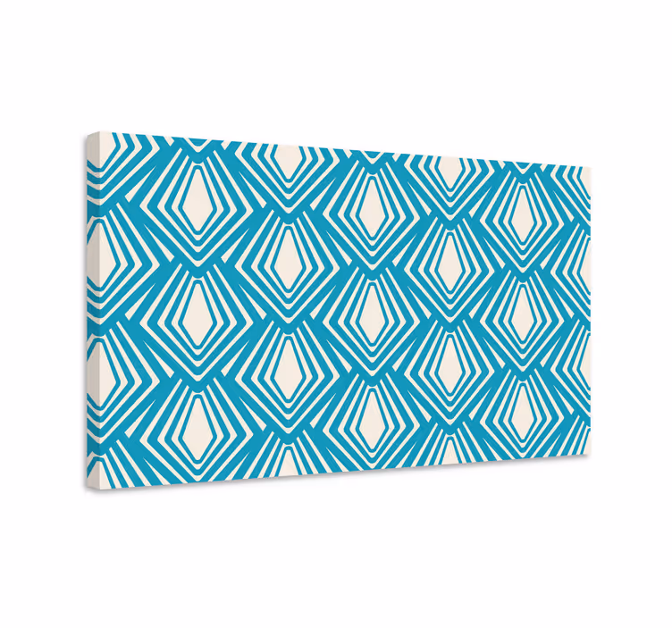 Geometric canvas with geometric diamond pattern - TenStickers
