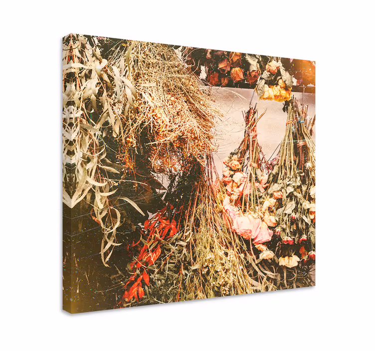 Flowers canvas dried flower arrangements - TenStickers