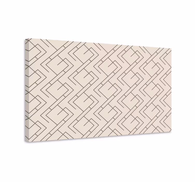 Geometric canvas with chic linear design - TenStickers