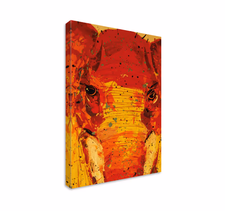 Elephant wallart vibrant elephant portrait - TenStickers