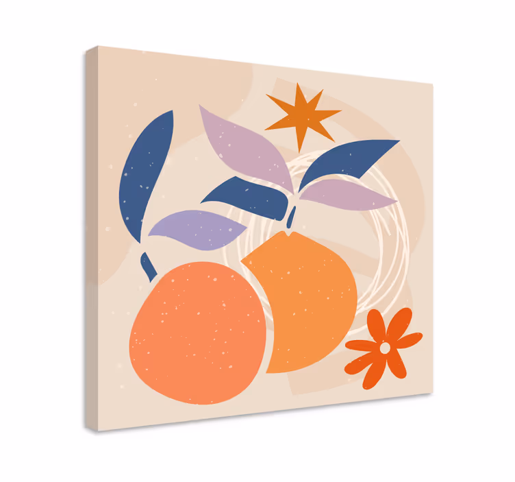 Fruit canvas wall art citrus fruit composition - TenStickers