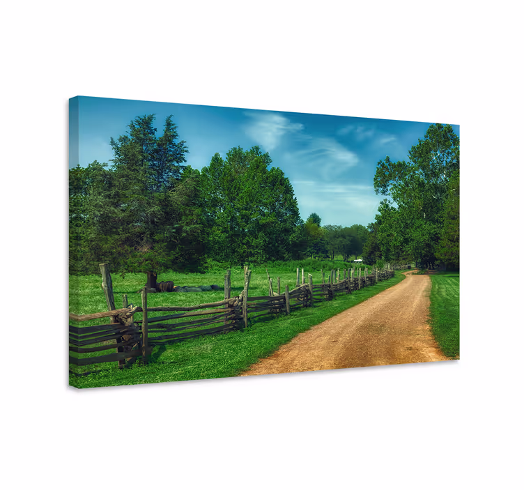 Landscape canvas serene country path - TenStickers