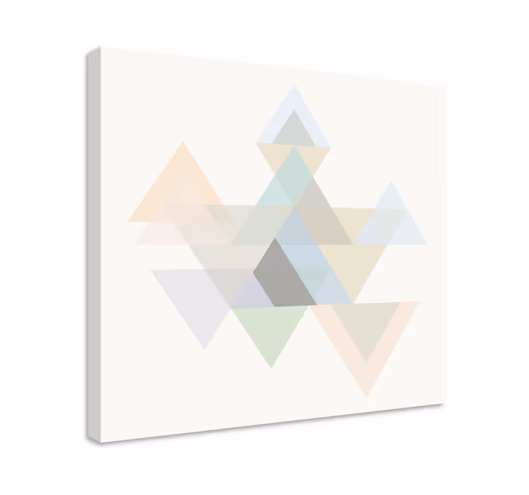 Geometric canvas abstract triangle design - TenStickers