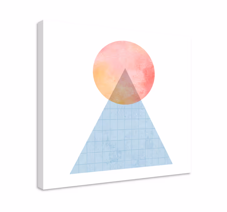 Sun and wall art triangle canvas - TenStickers