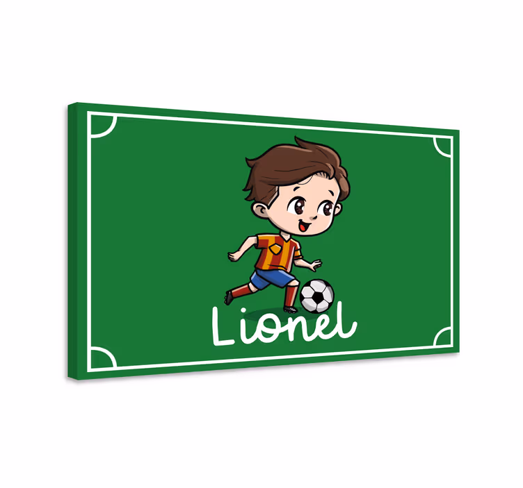 Sports canvas art soccer player illustration - TenStickers