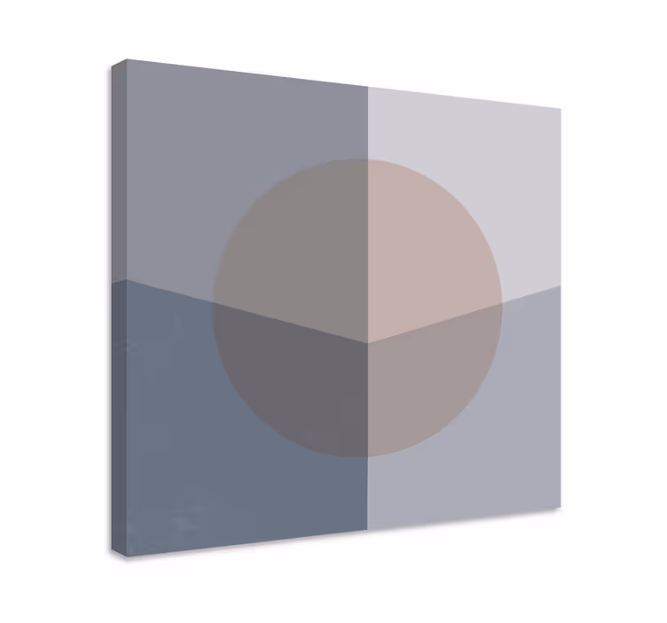 Geometric canvas abstract circle arrangement - TenStickers