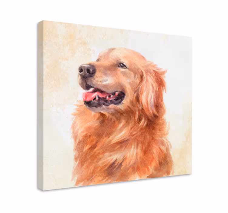 Watercolor style dog dog canvas prints - TenStickers