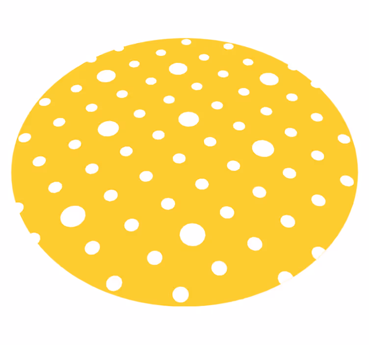 Polka dot  yellow vinyl rug - TenStickers