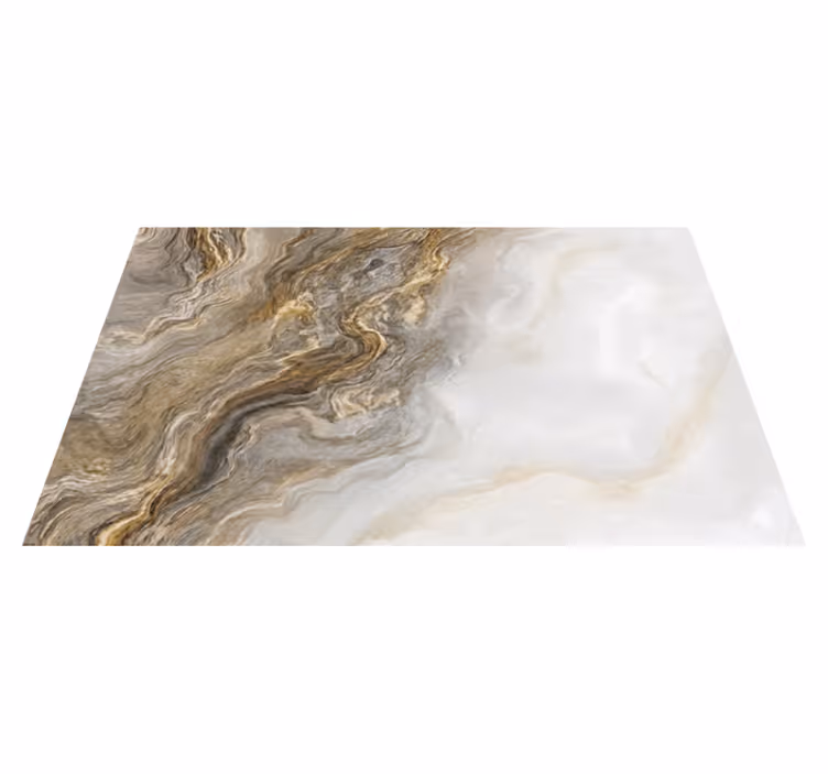 Taupe onyx effect marble vinyl rug - TenStickers