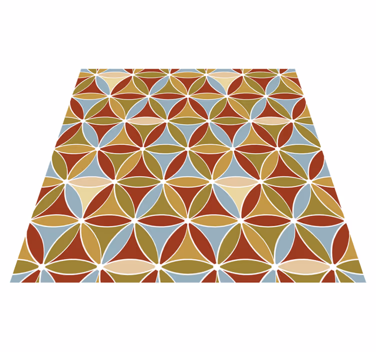 Living room vinyl rug vibrant prism design mat - TenStickers
