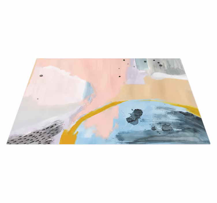 Living room vinyl rug in vibrant colors - TenStickers