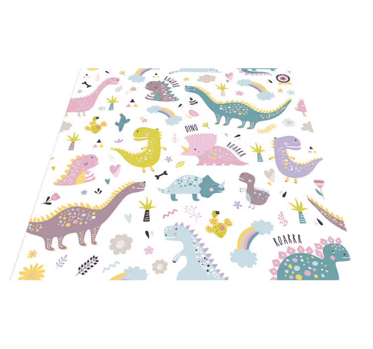Dinosaur animal vinyl rug - TenStickers