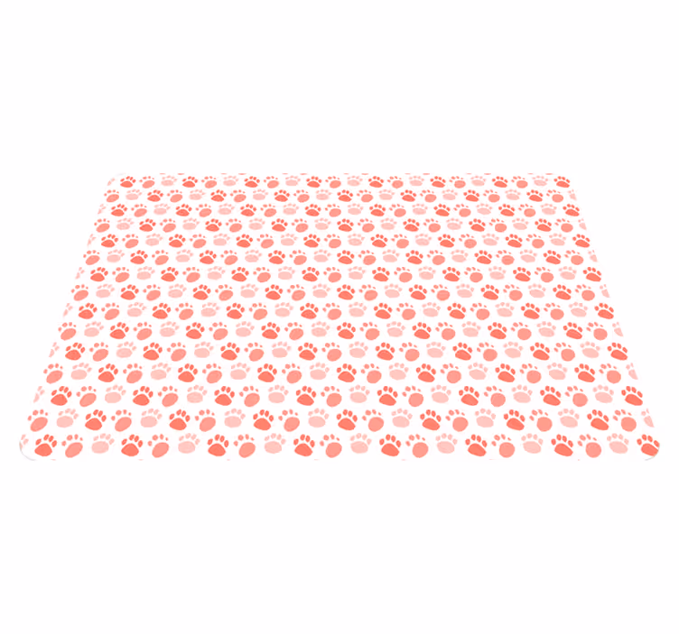 Animal vinyl rug dog paw prints - TenStickers