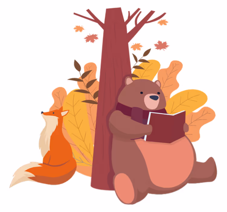 Animal vinyl rug with woodland creatures - TenStickers