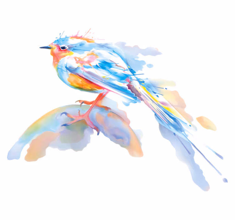 Bird splash animal vinyl rug - TenStickers
