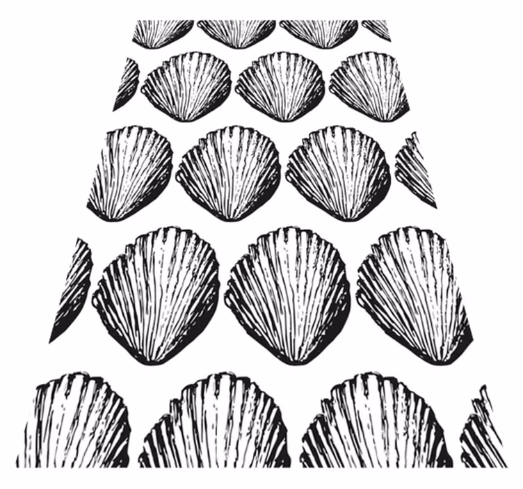 Animal vinyl rug with retro seashell design - TenStickers