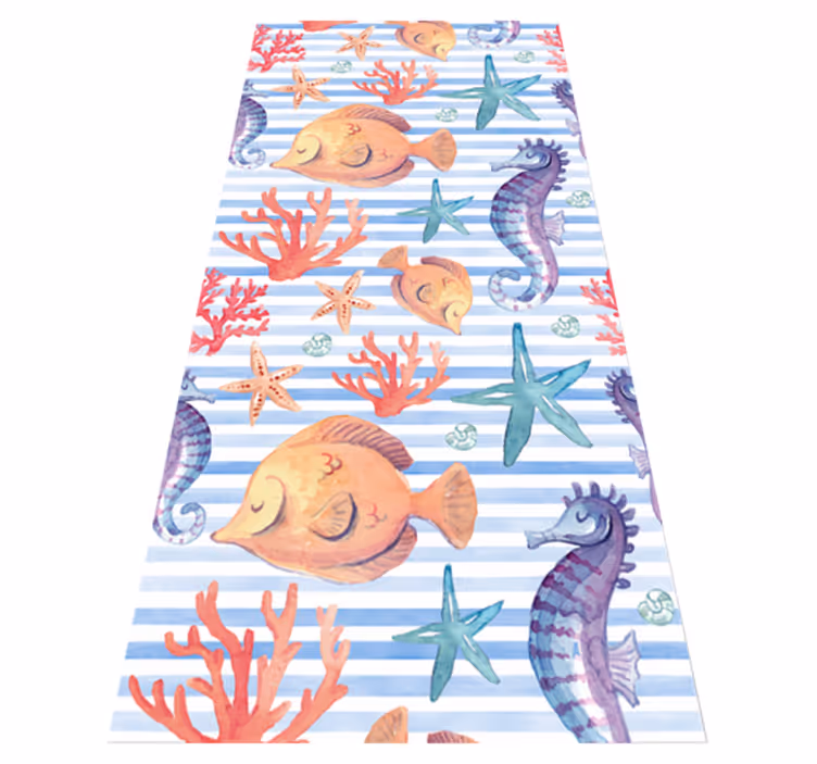 Animal vinyl rug ocean life design - TenStickers