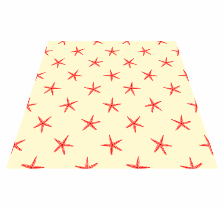 Animal vinyl rug starfish on fine sand - TenStickers
