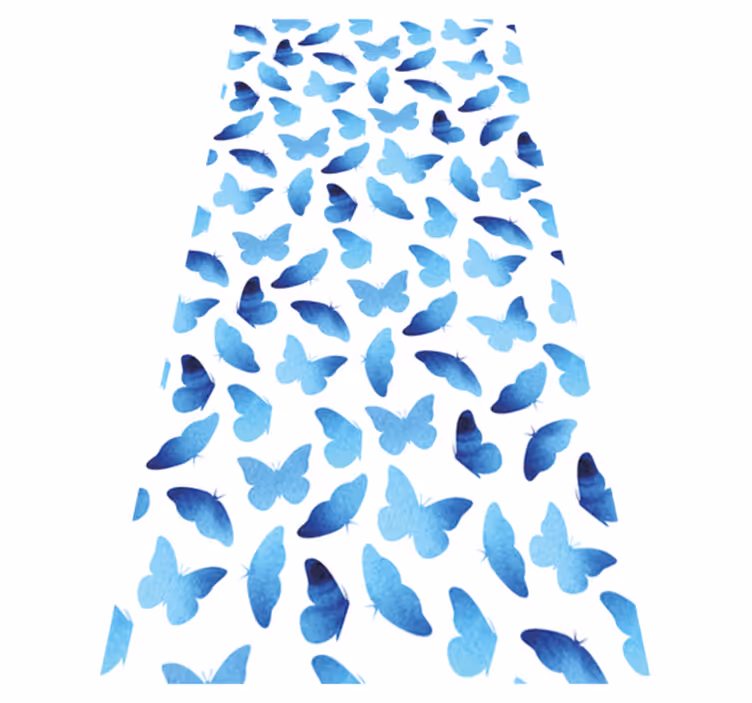 Painted butterflies animal vinyl rug - TenStickers