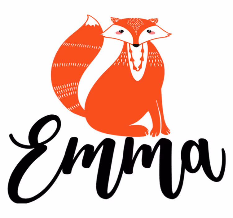Animal vinyl rug nordic fox personalized - TenStickers