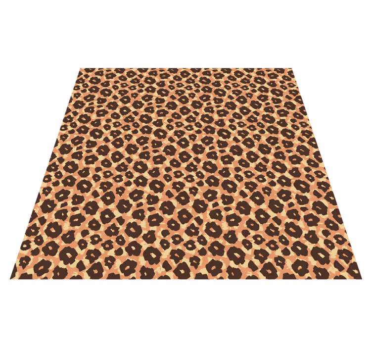 Animal vinyl rug velvety classic leopard print - TenStickers