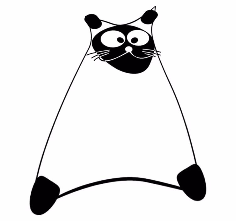 Animal vinyl rug in original monochrome outline - TenStickers